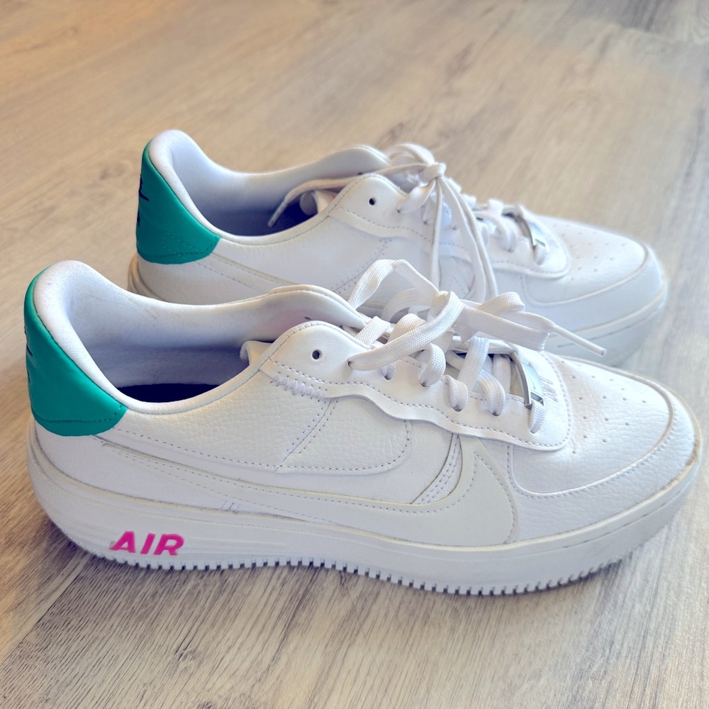 Women’s Size 10.0 White Nike AF1 PLT.AF.ORM Basketbll Shoes FN7180 100 light use